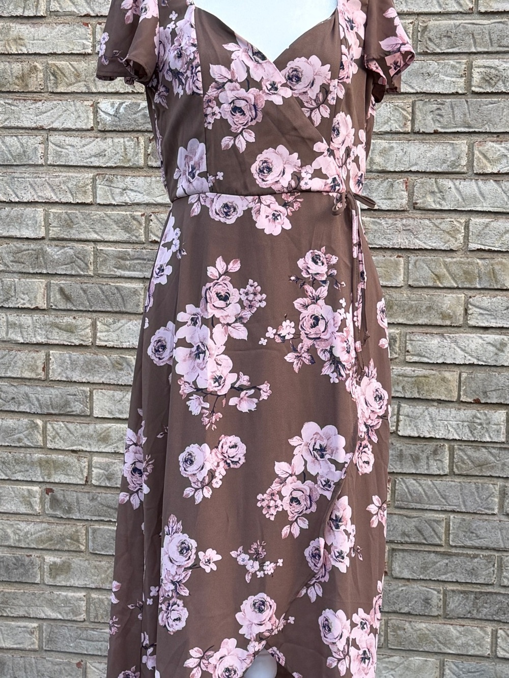 Lily Rose Y2K Women’s Babydoll Floral Midi Dress Size S Fairy Bloomcore Romantic